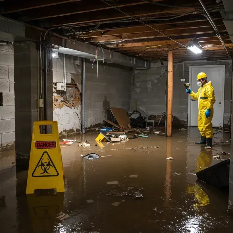 Flooded Basement Electrical Hazard in Quebradillas, PR Property